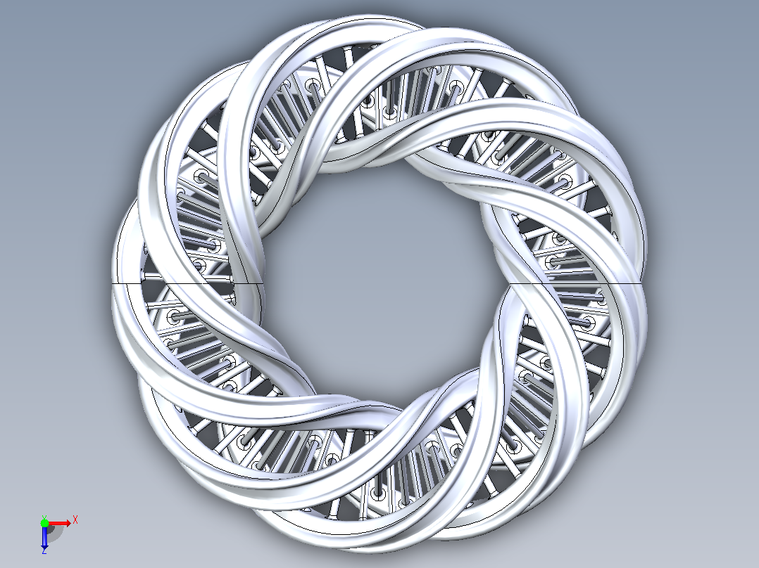 DNA莫比乌斯环——3D模型俯视图