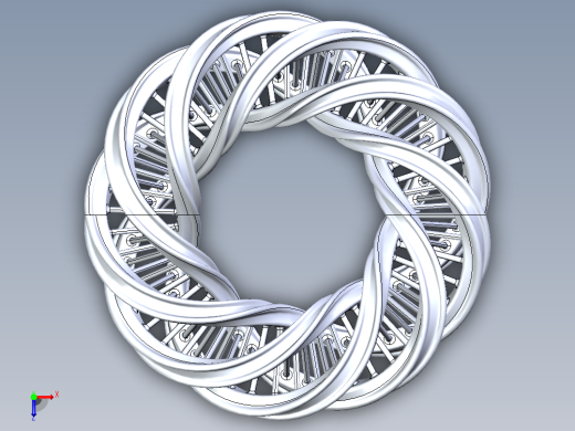 DNA莫比乌斯环——3D模型俯视缩略图