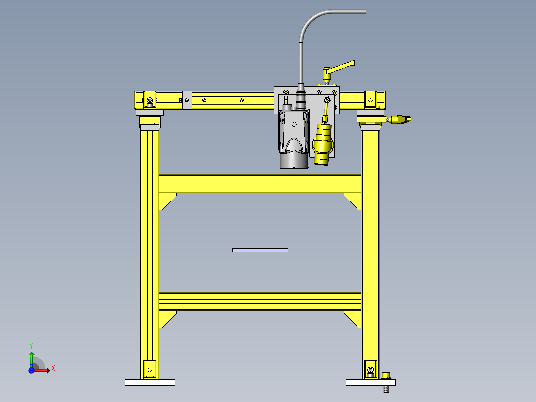 读码器定位机构前视图