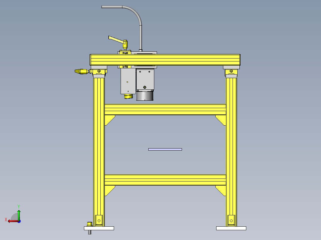 读码器定位机构后视图