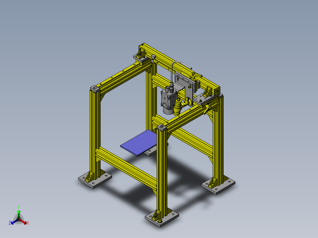 读码器定位机构正等轴测图