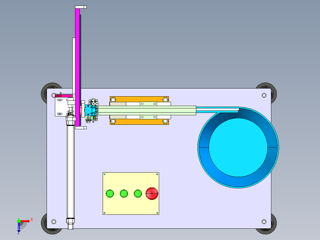 夹取移载机构俯视图