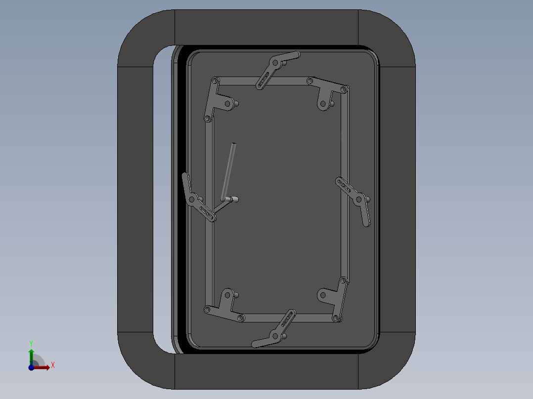 密门防水门结构前视图