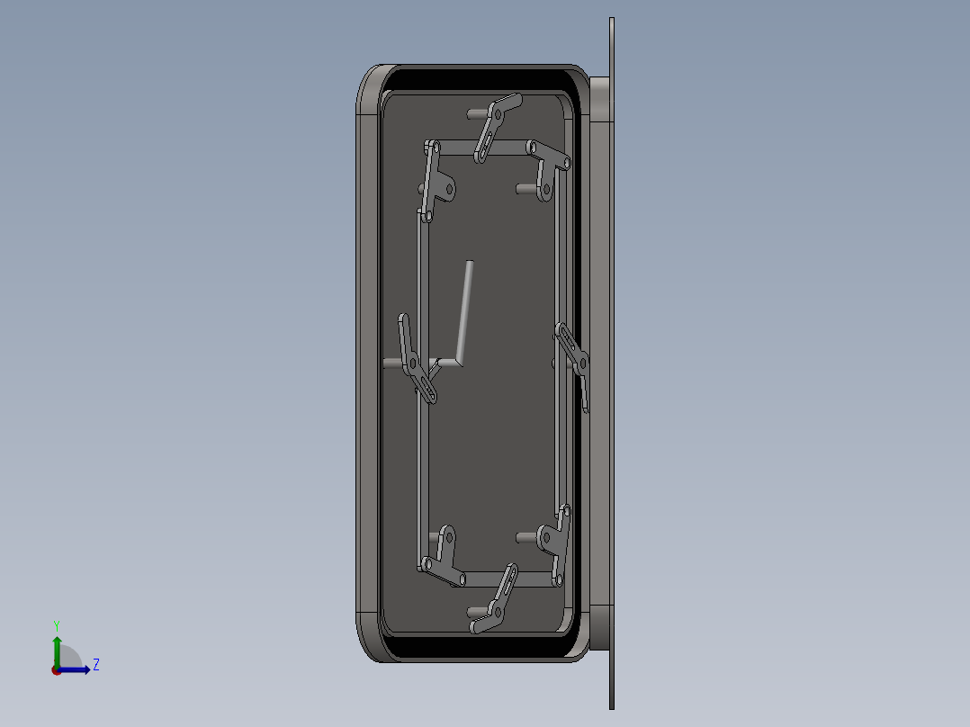 密门防水门结构左视图