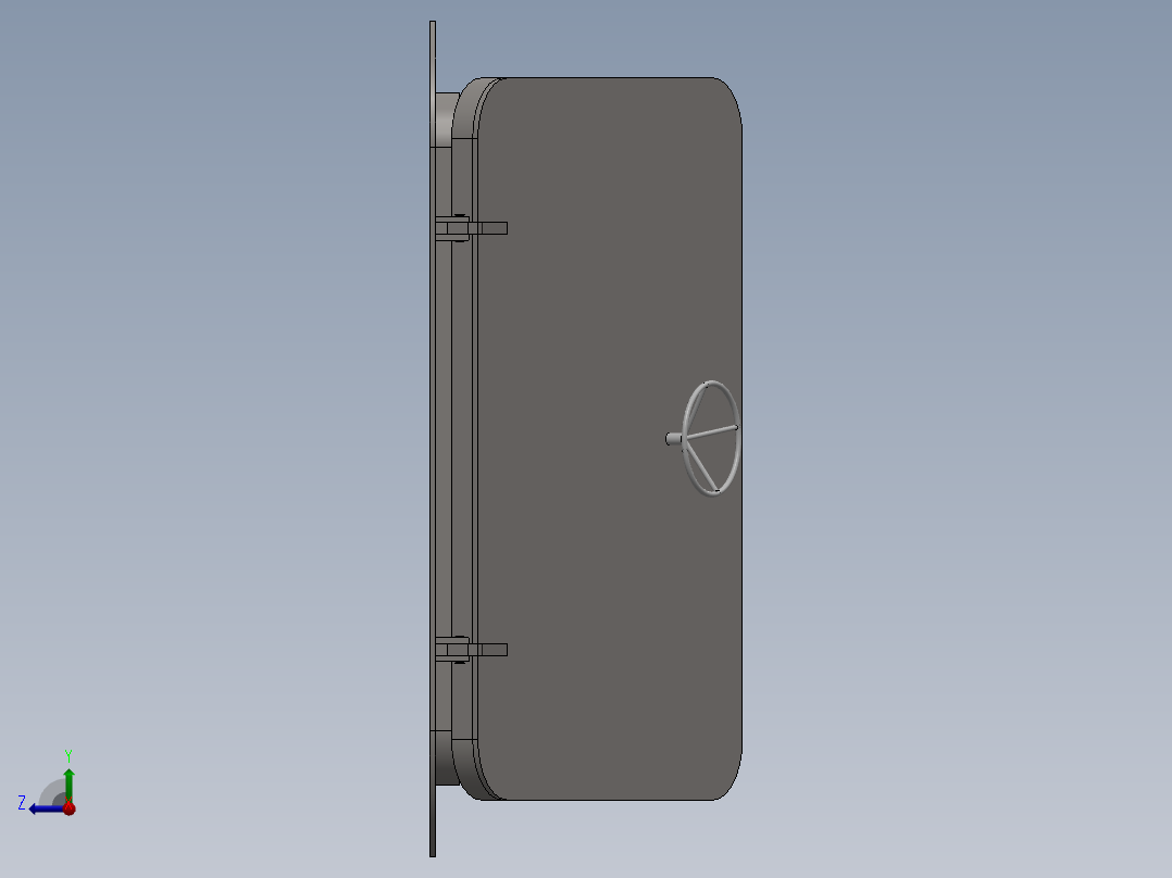 密门防水门结构右视图