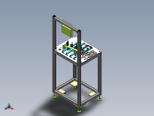 固定夹钳测试拉力设备sw17正等轴测缩略图