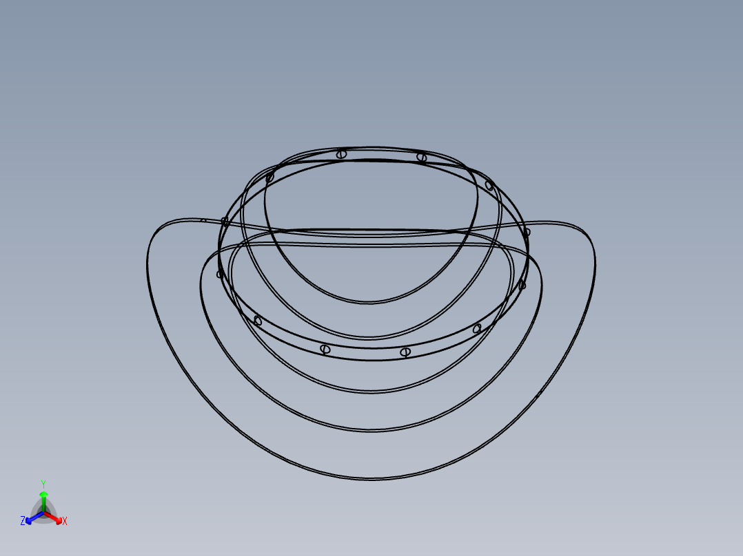牛仔帽正等轴测图