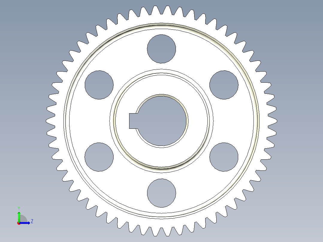 大圆柱齿轮左视图
