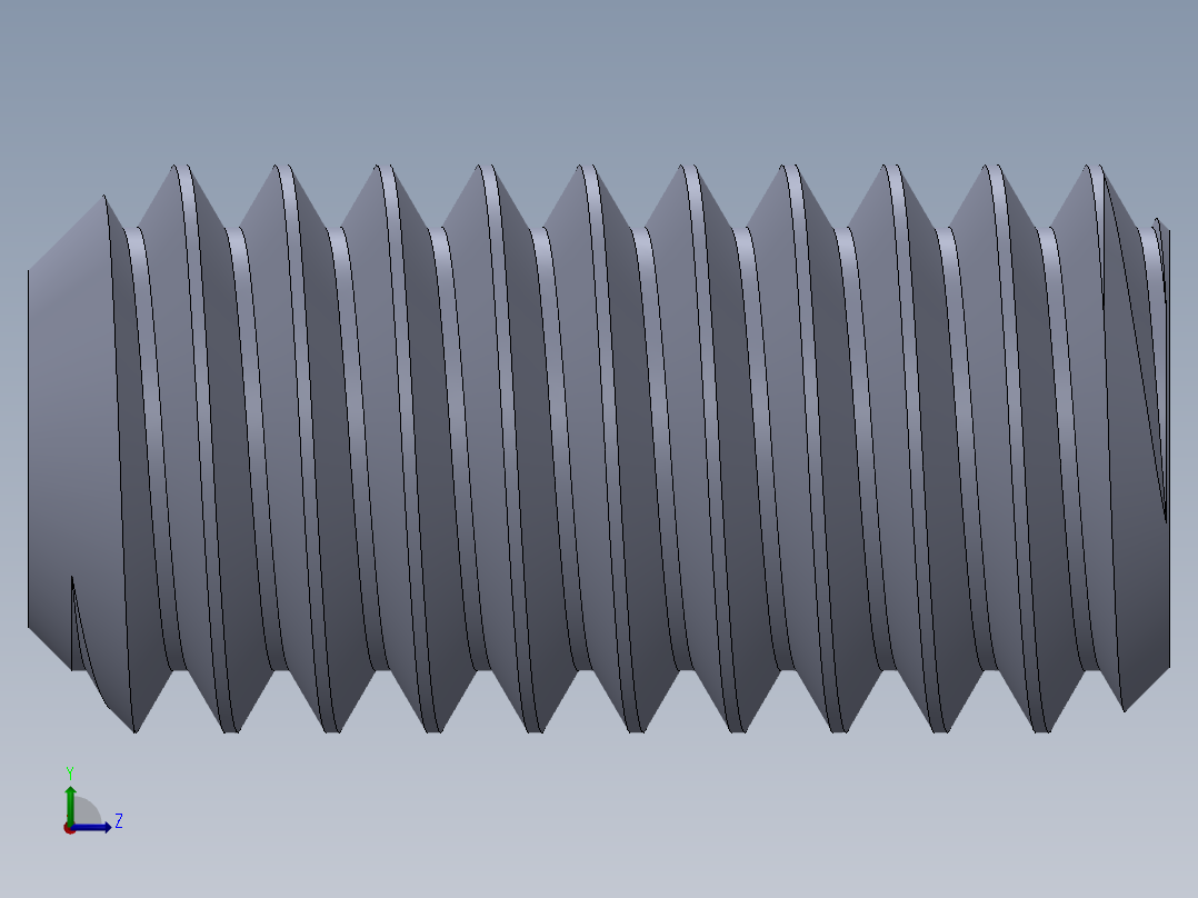 UNC 平头紧定螺钉-UNC SET SCREW 0.3125 x0.625.SLDPRT左视图