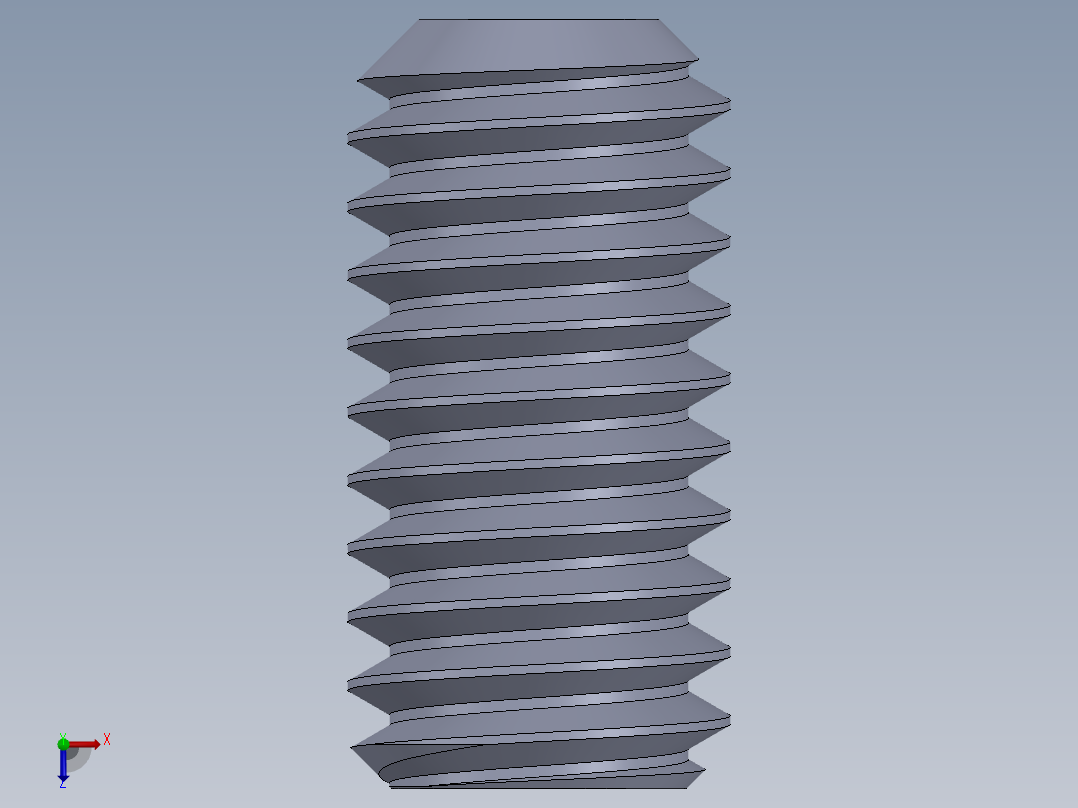 UNC 平头紧定螺钉-UNC SET SCREW 0.3125 x0.625.SLDPRT俯视图