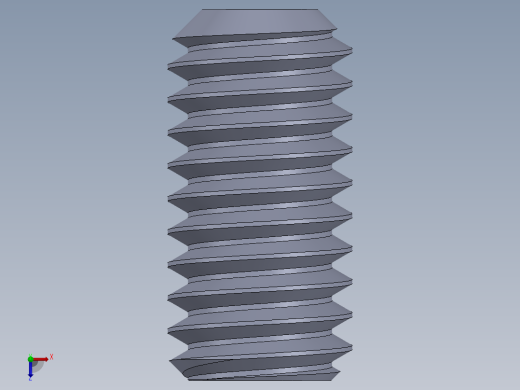 UNC 平头紧定螺钉-UNC SET SCREW 0.3125 x0.625.SLDPRT俯视缩略图