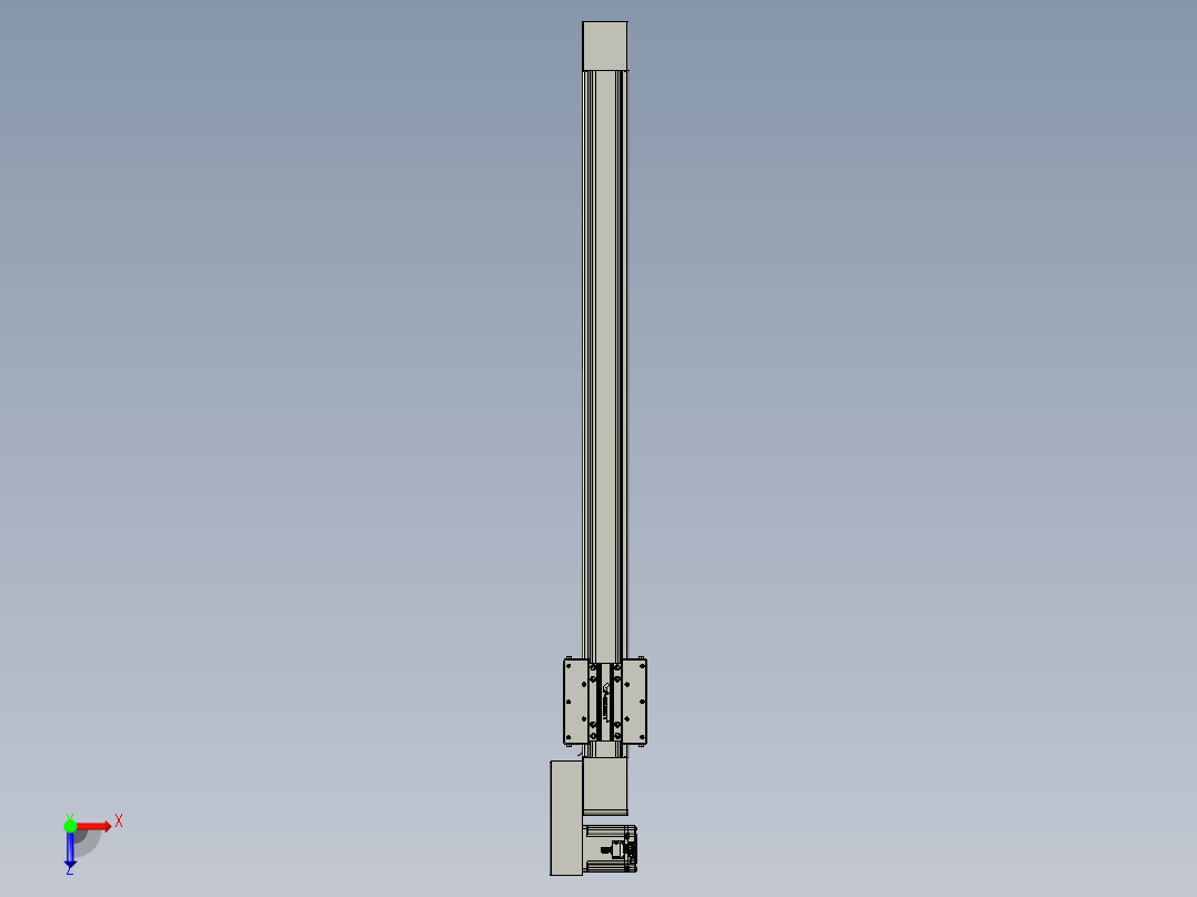 威洛博直线电机模组EB8-L100-S1000-BR-P75-MS3俯视图