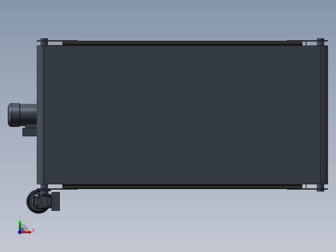 微型传送带前视图