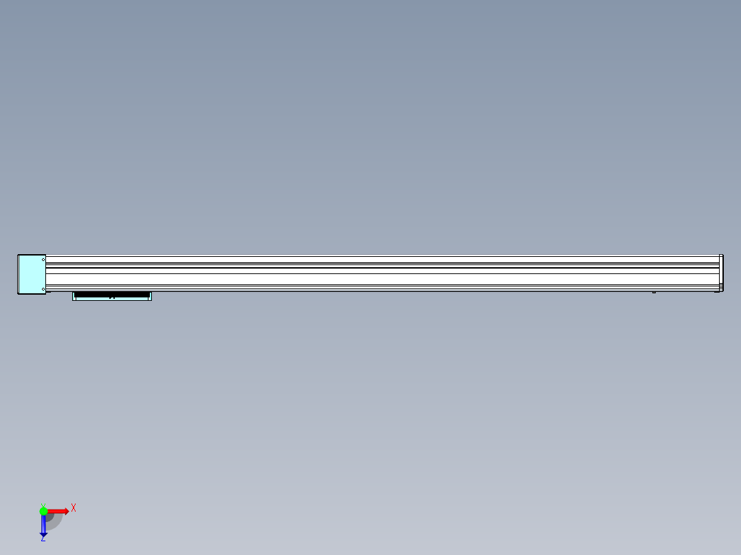 威洛博VC丝杆传动-无尘环境VC14-Lxx-C-S1100-BL-ZP40-C3俯视图