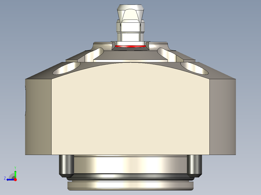 KOSMEKSFA1000-M1A-080多系列多零件图纸模型多系列多零件图纸模型右视图