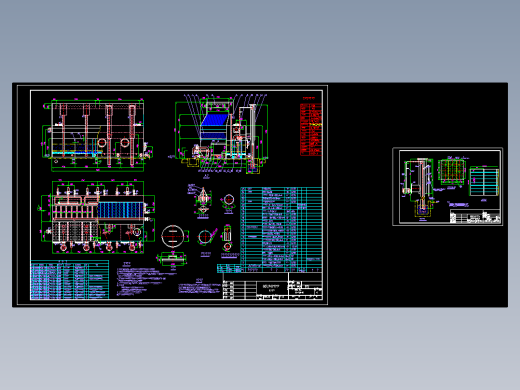 E1414-全自动一体化河水净水器设备加工图纸
