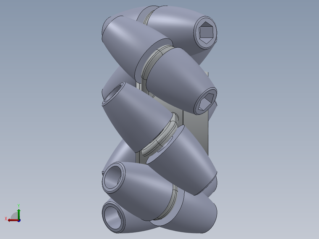 omni wheel分瓣式麦克纳姆轮后视图