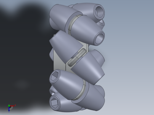 omni wheel分瓣式麦克纳姆轮俯视缩略图