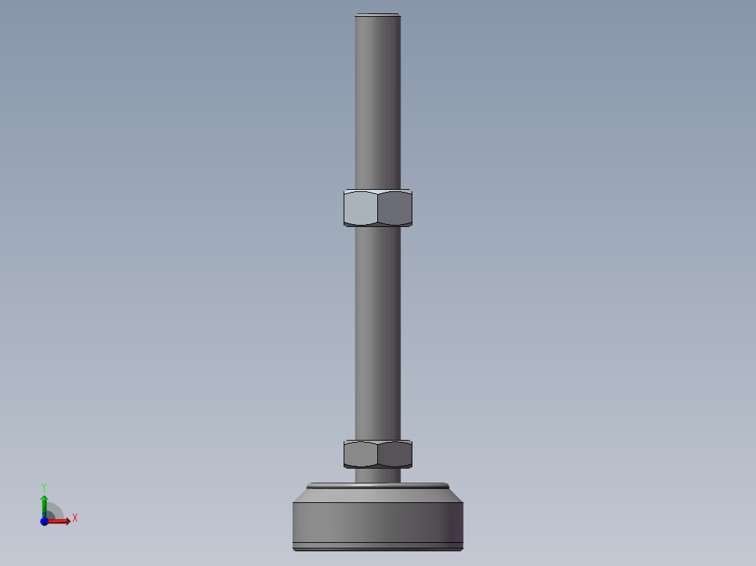 地脚杯M16-60-150（轻、中载）前视图