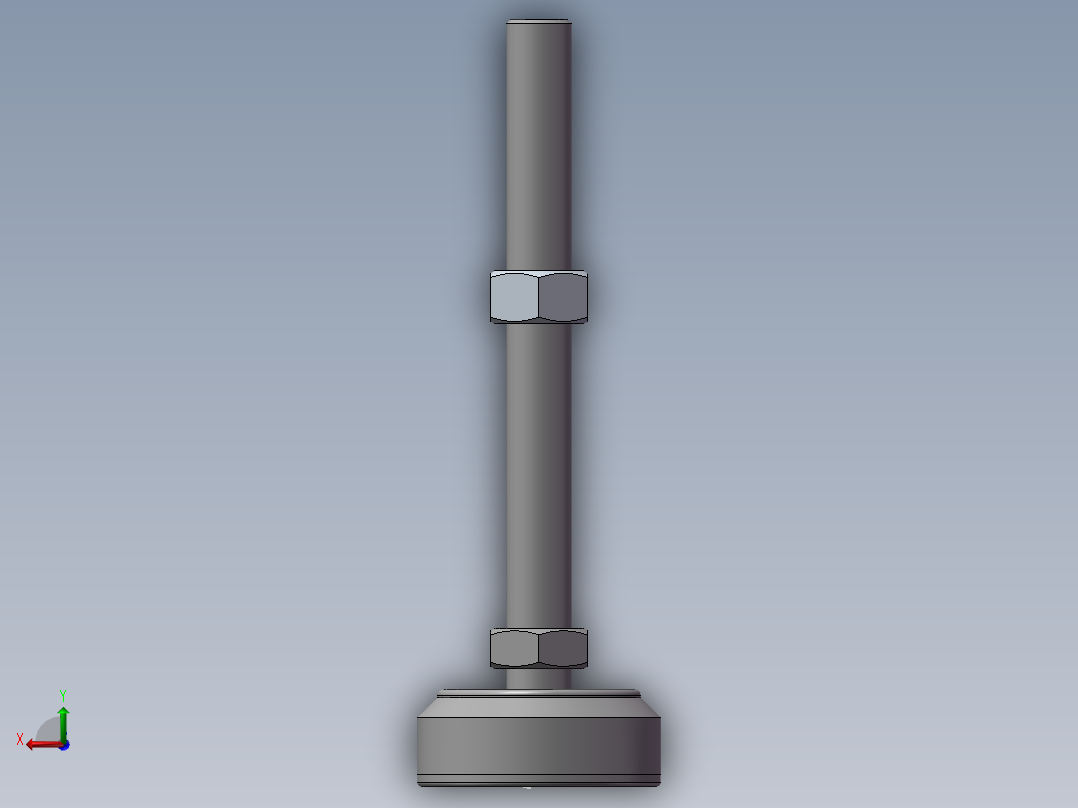 地脚杯M16-60-150（轻、中载）后视图