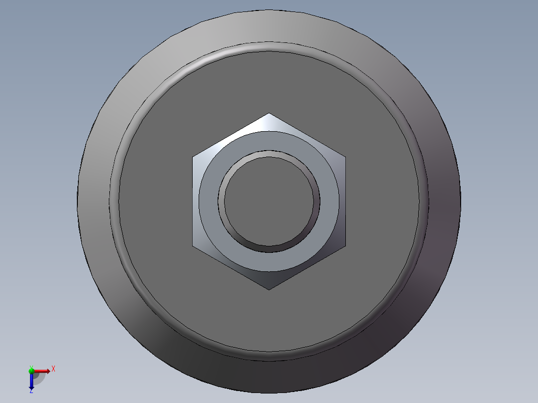 地脚杯M16-60-150（轻、中载）俯视图