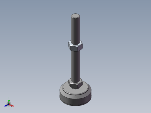 地脚杯M16-60-150（轻、中载）正等轴测缩略图