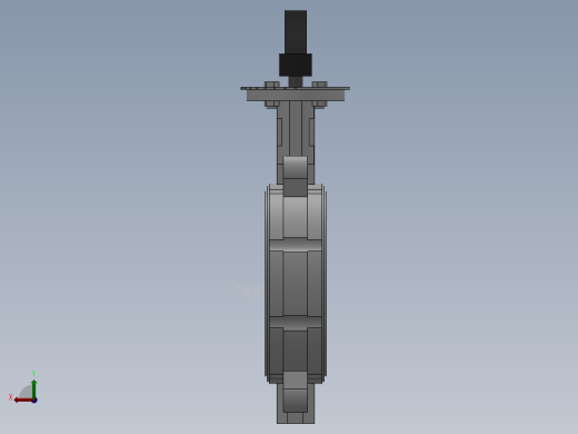对夹式手动蝶阀-铸铁 DN50-DN600后视缩略图