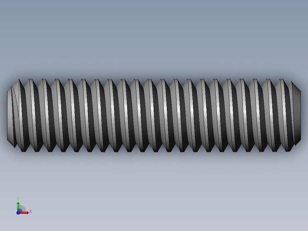 DIN 913-ISO 4026 固定螺钉-M2.5 L=10.SLDPRT前视图