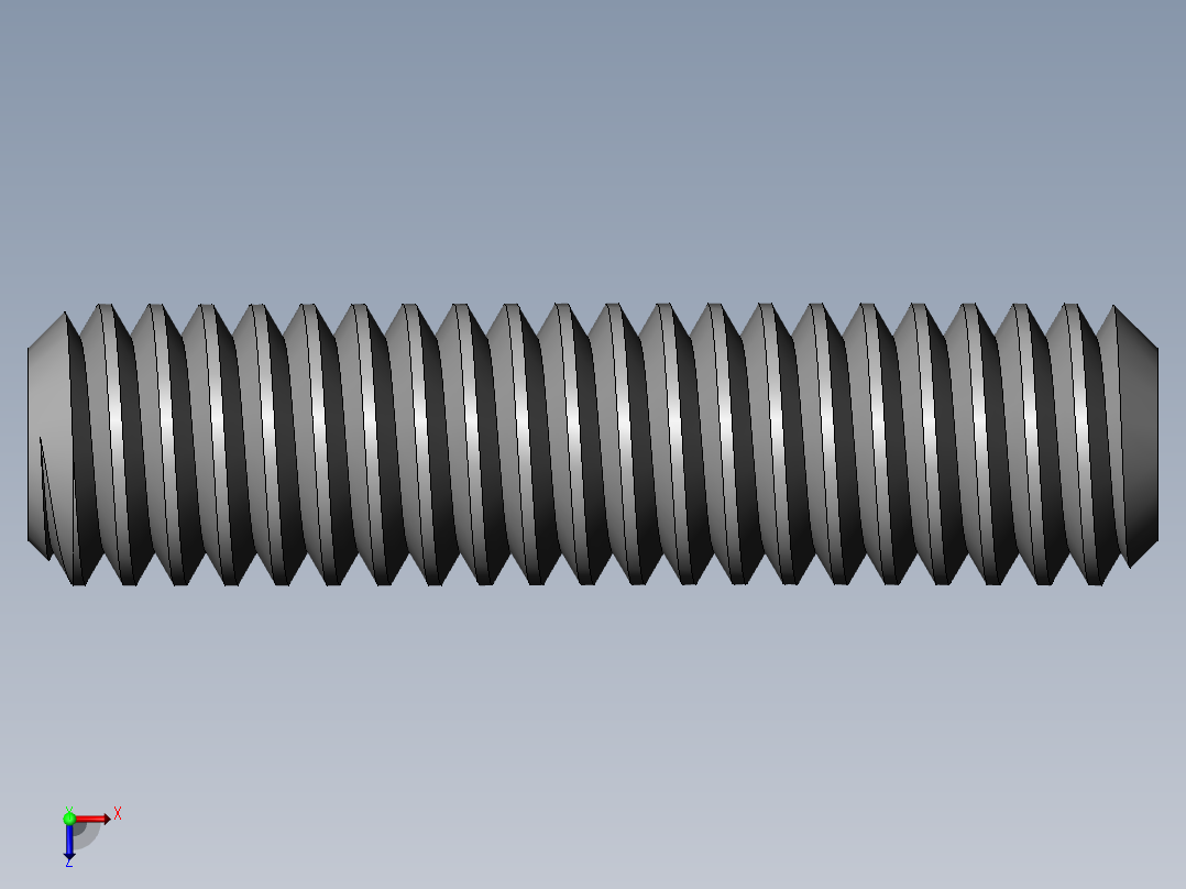 DIN 913-ISO 4026 固定螺钉-M2.5 L=10.SLDPRT俯视图