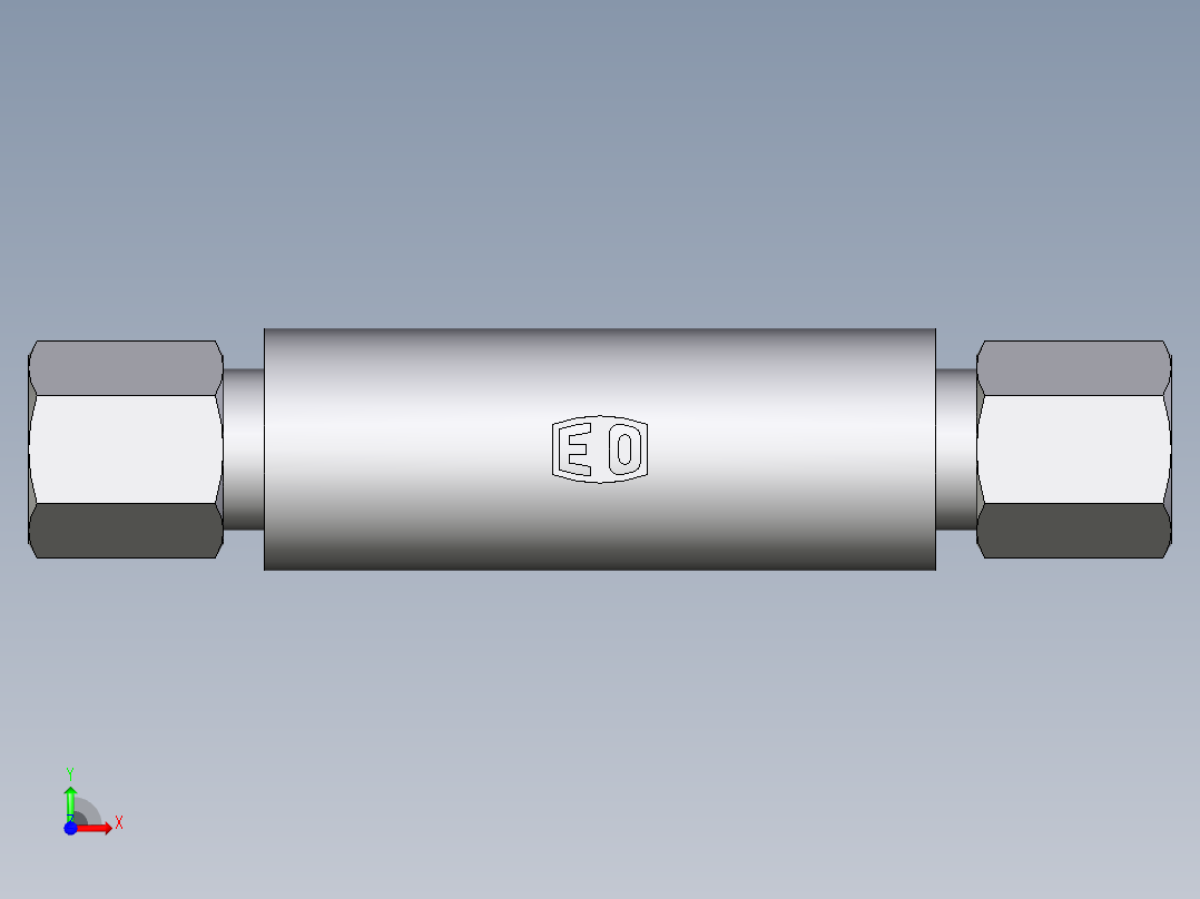 卡套式工业通用硬管接头EO_Weld_bulkhead_fitting_ESV06ZL前视图