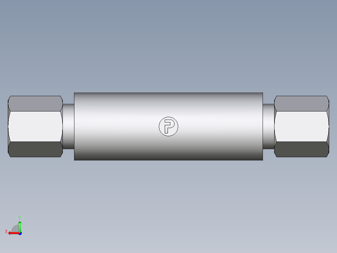 卡套式工业通用硬管接头EO_Weld_bulkhead_fitting_ESV06ZL后视图
