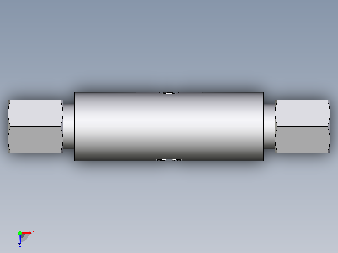 卡套式工业通用硬管接头EO_Weld_bulkhead_fitting_ESV06ZL俯视图