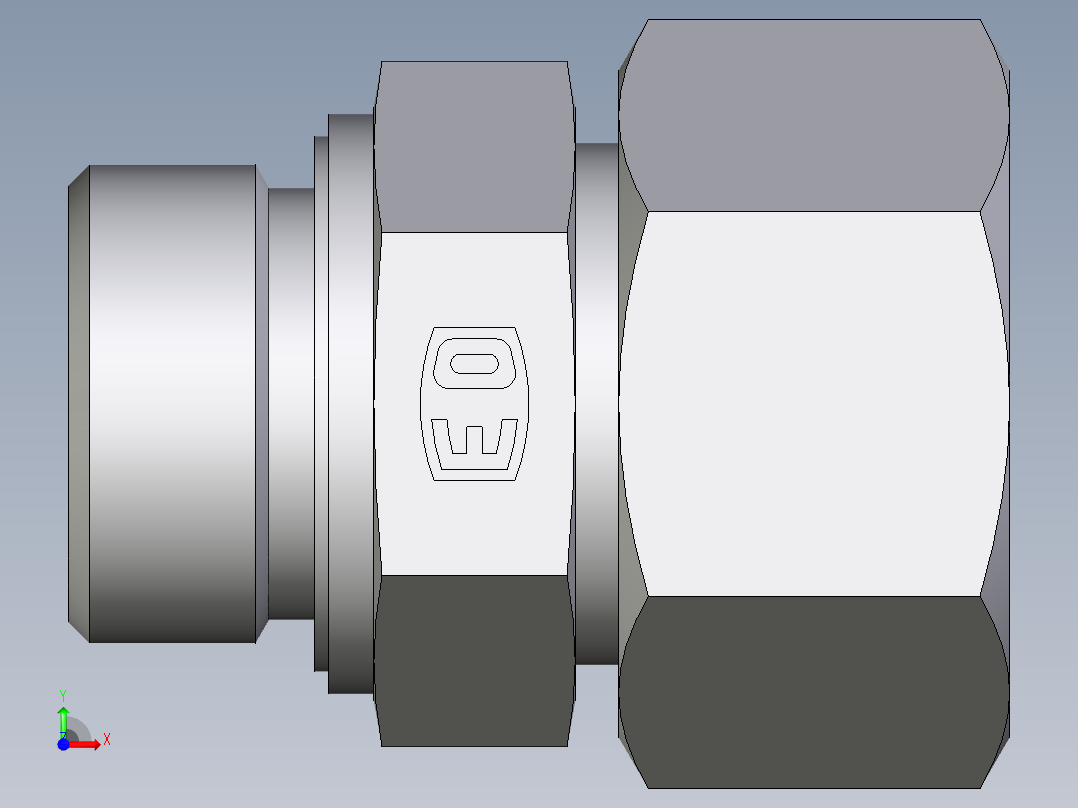 卡套式工业通用硬管接头EO_Male_Stud_connector_GE25ZSMEDCF前视图