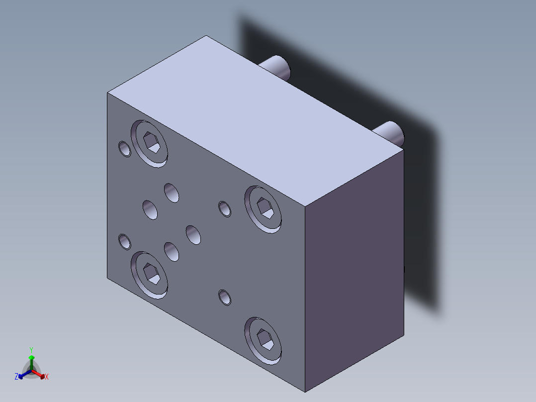 力士乐液压阀-LFA_16WEA-7X_方向阀盖板正等轴测图