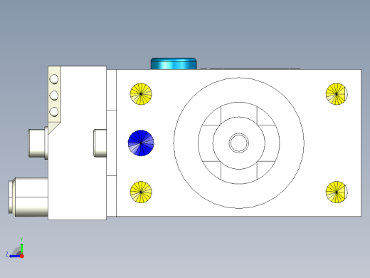 德克斯TUNKERS气缸数模SZK_40_Z_T12_TUENKERS右视缩略图