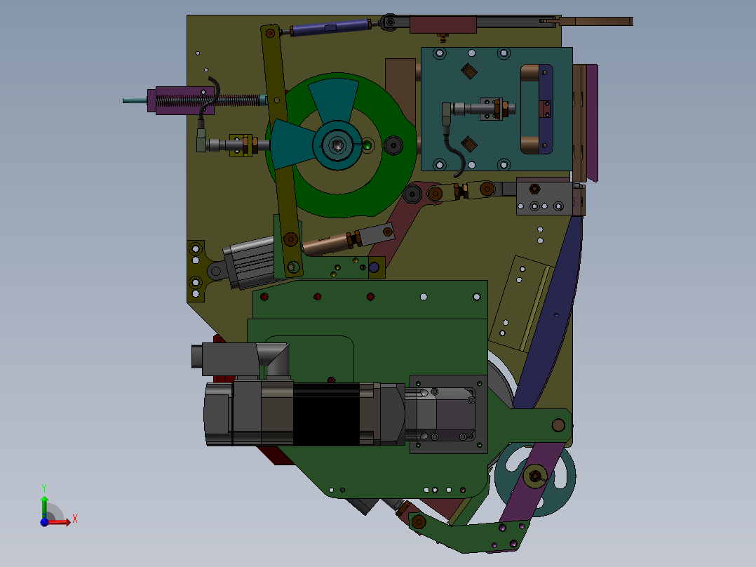 细钢丝截断机（凸轮机构设计）前视图