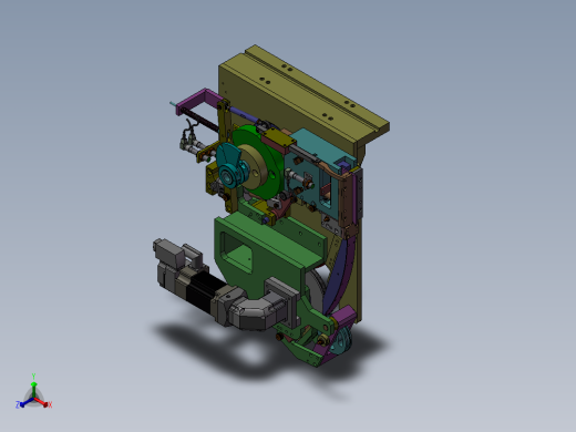 细钢丝截断机（凸轮机构设计）正等轴测缩略图