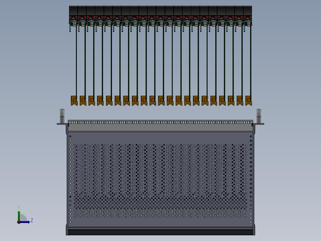 基于GBt19520标准19in系列的3U84T插箱及3U4T插件左视图