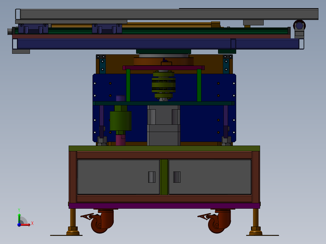 重型工件上料机前视图