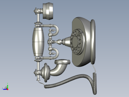 老式家用电话机右视缩略图