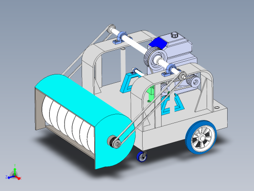 小型智能清雪车结构优化设计与运动学分析含SW三维图