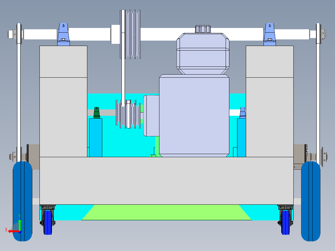 小型智能清雪车结构优化设计与运动学分析含SW三维图后视图