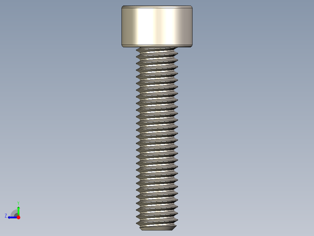Screw_DIN_912_M5x22F_A2.STEP公制内六角螺钉右视图