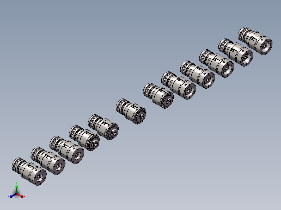 滚轮减速机 SFP-P100型12款正等轴测图