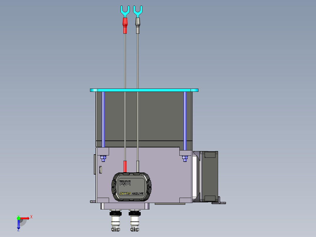 行车记录仪电池俯视图