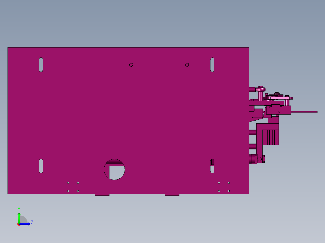剥线送线一体机左视图