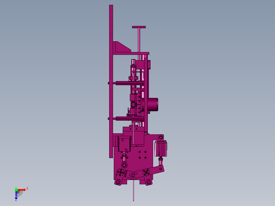 剥线送线一体机俯视图