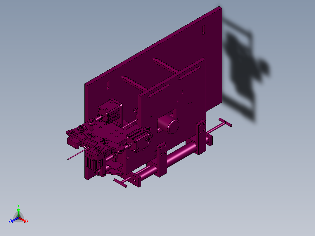 剥线送线一体机正等轴测图