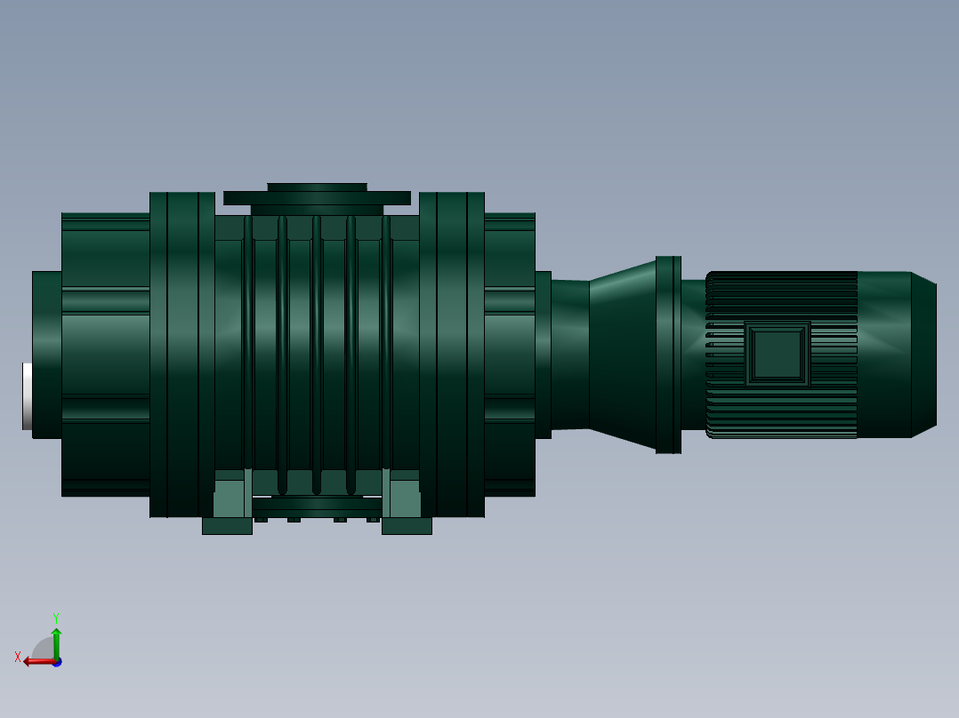 泵、水泵、ZJY-300A罗茨泵(四川南光)后视图