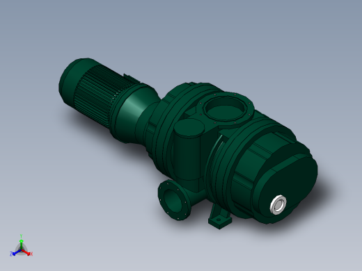泵、水泵、ZJY-300A罗茨泵(四川南光)正等轴测缩略图